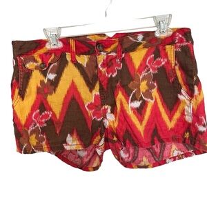 Lucky Brand Women's Shorts Aztec Print Linen Southwestern Boho Festival Size 30‎